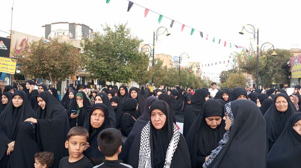 تجمع حضور شهروندان ساوجی در پی شهادت مظلومانه شهید اسماعیل هنیه