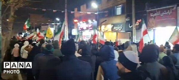 نهمین شب راهپیمایی خون‌خواهی رهبر شهید انقلاب در فردیس