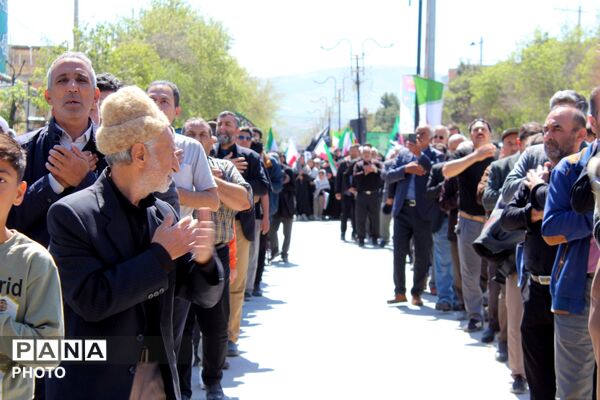 برگزاری مراسم عزاداری رهبر شهید در شهر آشخانه
