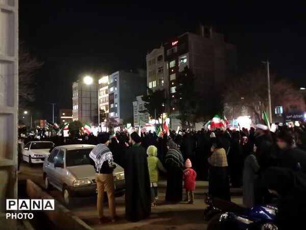 حرکت دسته عزاداری در شهرستان نیشابور