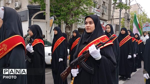 رژه اقتدار دختران معصومی در گرگان
