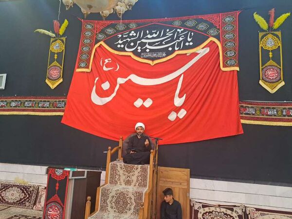 مراسم عزاداری شب هفتم ماه محرم در روستای نقاب شهرستان خلیل آباد