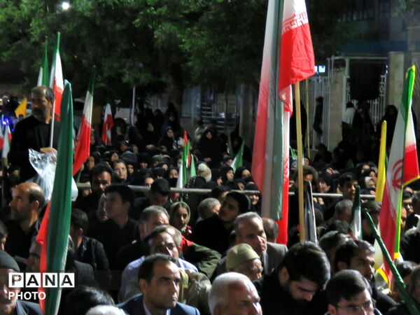 خروش مردم  خلیل آباد در حمایت از رزمندگان اسلام