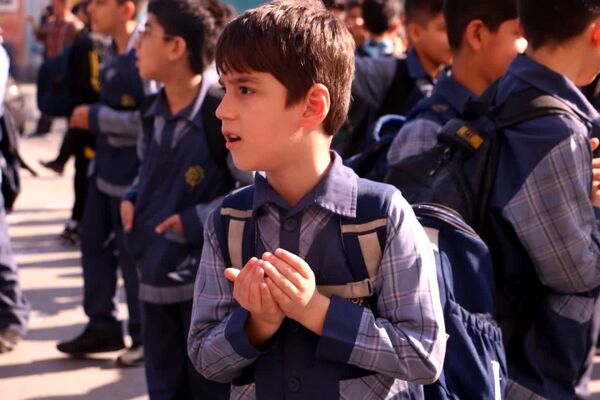 صبحگاه دانش‌آموزی در دبستان قلمچی گرگان