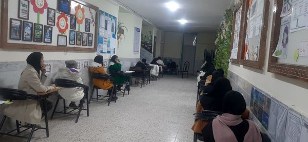 حوزه امتحانی در دبیرستان نمونه شهید محمدی پور خلیل آباد 