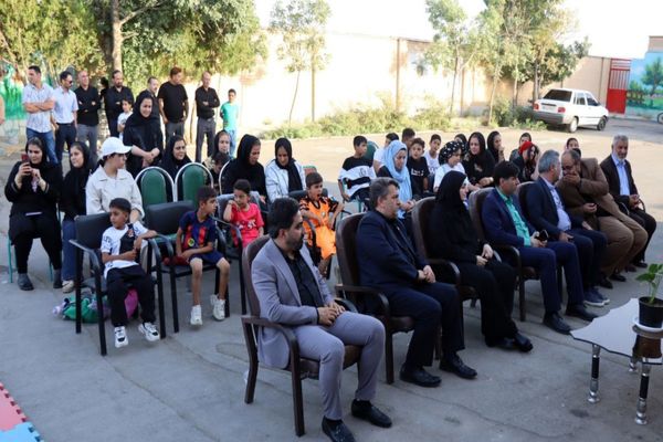 آیین افتتاح کلاس ورزش مدرسه ۲۲ بهمن روستای مندکان شهرستان پاکدشت  