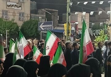 تجمع مردمی در میناب با هدف اعلام حمایت از آرمان‌های کشور