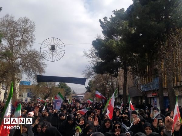 راهپیمایی خشم و نصر مردم نیشابور 