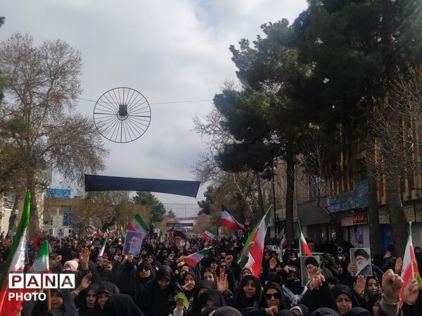 راهپیمایی خشم و نصر مردم نیشابور 