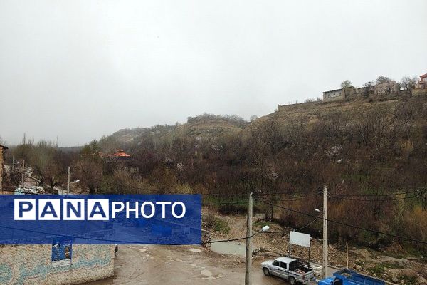 بارش باران و برف الهی در نوروز ۱۴۰۴ در شهر زیبای بار 
