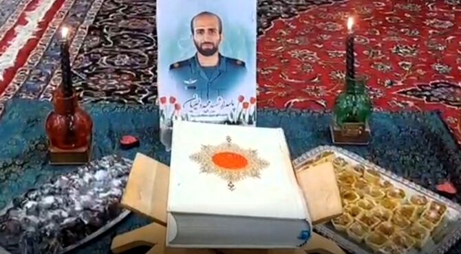 مراسم بزرگداشت پاسدار شهید «مجید دلیریان» در شهر کهک 