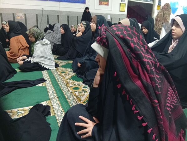 مراسم شهادت حضرت زینب کبری در جمع معتکفین مسجد فاطمیه نیشابور