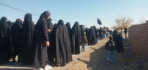 عزاداری فاطمی با حضور شهید گمنام در روستای ورجان قم