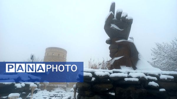 بارش برف در ارتفاعات شاندیز