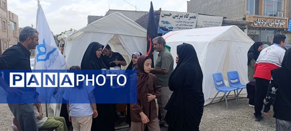 برپایی موکب توسط دانش‌آموزان در آشخانه