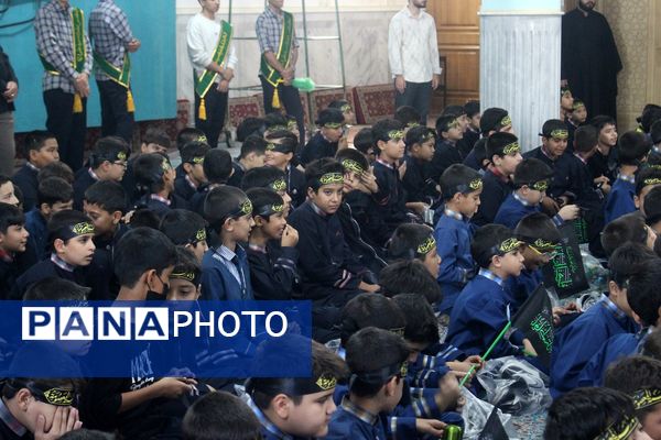 عزاداری دانش‌آموزان قم در آستان مقدس امامزاده سیدعلی(ع)