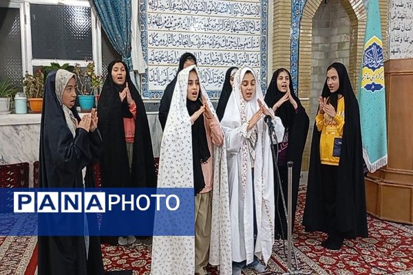 تفریح و مطالعه دانش آموزان معکتف در مسجد شهر بار 
