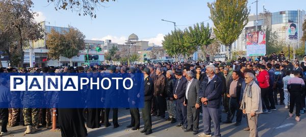 وداع با پیکر جانباز شهید، عبدالحسین خاکشور در شهرستان شیروان