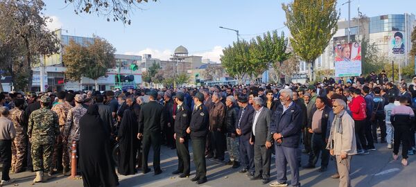 وداع با پیکر جانباز شهید، عبدالحسین خاکشور در شهرستان شیروان