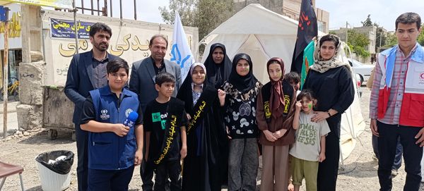 برپایی موکب توسط دانش‌آموزان در آشخانه