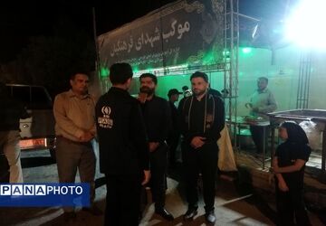 بازدید سرپرست سازمان دانش‌آموزی خوزستان از موکب شهدای فرهنگیان