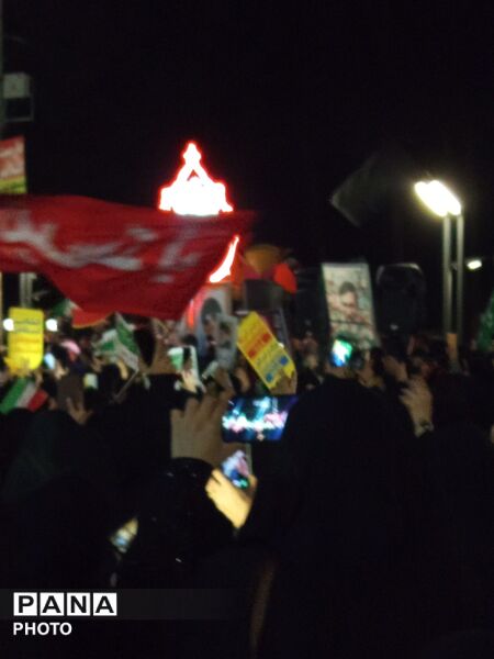 راهپیمایی مردم شهرستان خلیل آباد در پی شهادت جانسوز رهبر معظم انقلاب