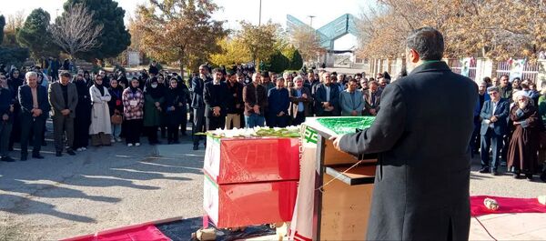 مراسم تشییع شهدای گمنام در دانشگاه آزاد تاکستان جلوه‌ای از همبستگی دانشگاهیان