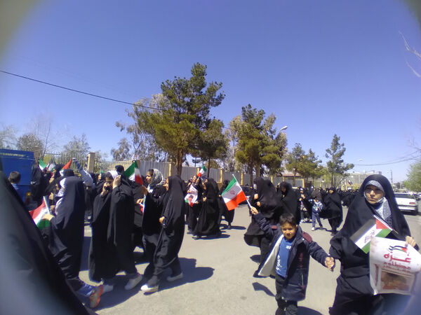 راهپیمایی روز قدس در شهر کهک قم