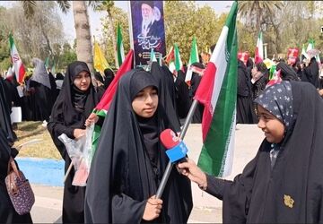 خروش حماسی کودکان بندرعباس در راهپیمایی روز قدس
