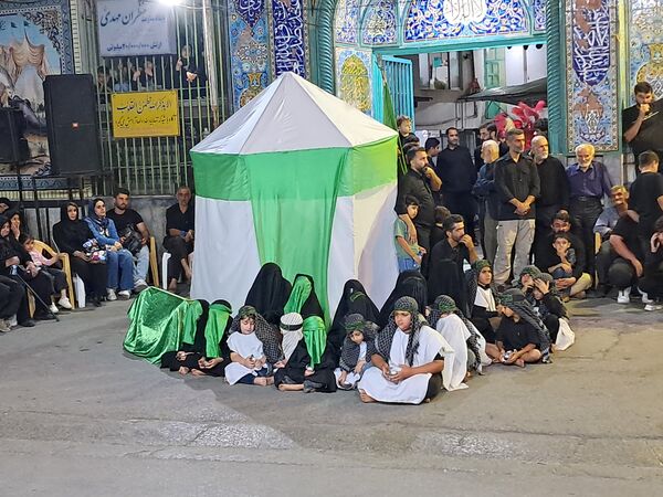 آیین خیمه سوزان در مسجد ابوالفضل قائمشهر