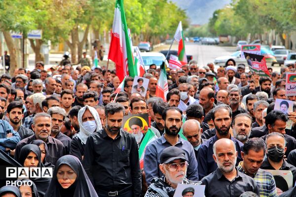 حضور پرشور مردم انقلابی شهرستان منوجان در راهپیمایی روز قدس 