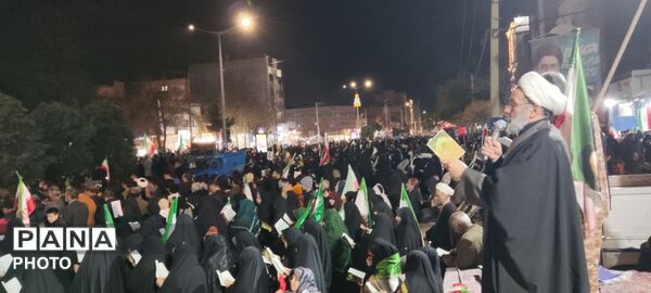 اجتماع پرشور مردم مومن و شهید پرور در بلوار فضل