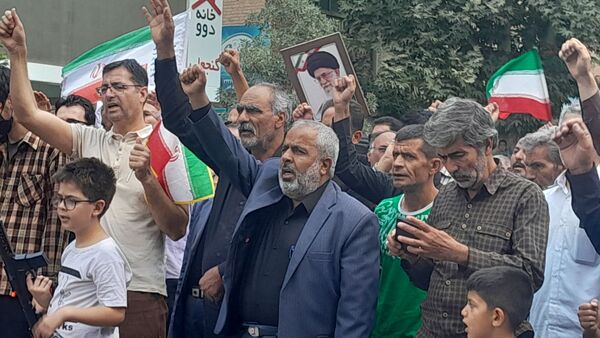  حضور بی نظیر مردن نیشابور در راهپیمایی بر علیه حمله رژیم صهیونسیتی