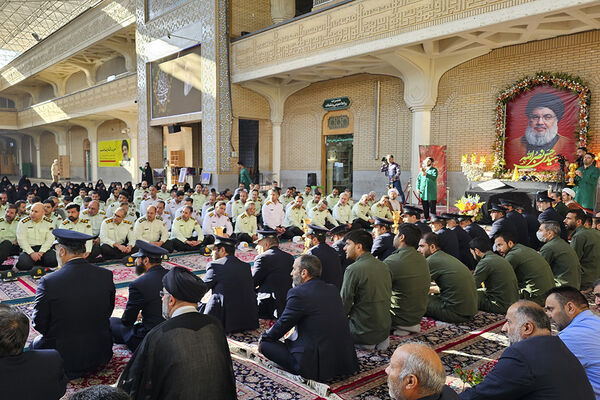 آیین گرامیداشت سالروز طوفان الاقصی با حضور کارکنان پلیس در قم