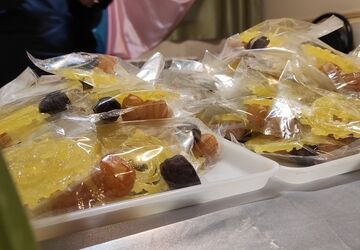 دورهمی دختران دبیرستان قلم‌چی۲ شهرستان بن به صرف افطار
