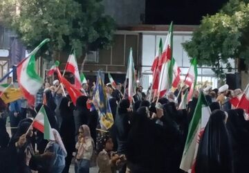 کمیجان، باز هم یکصدا فریاد زد: «لبیک یا خامنه‌ای»
