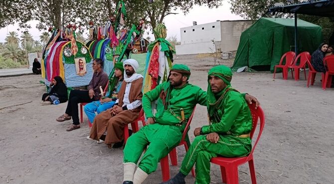 بازسازی واقعه ورود کاروان امام حسین (ع) به کربلا در جغین