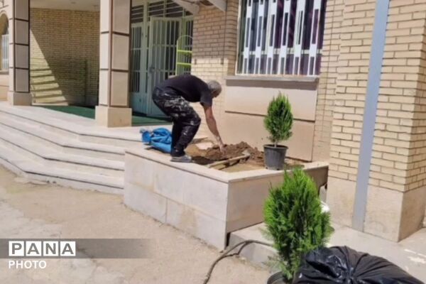 آماده‌سازی دبیرستان شبانه‌روزی ام‌البنین(س) فیروزآباد برای بازگشایی