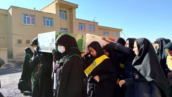 تشییع شهید گمنام در دبیرستان نورالهدی کبودراهنگ 