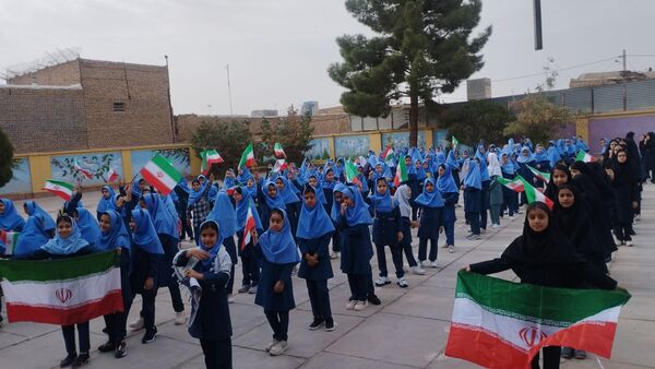 مراسم زنگ مهر در مدرسه فرهنگ خلیل آباد