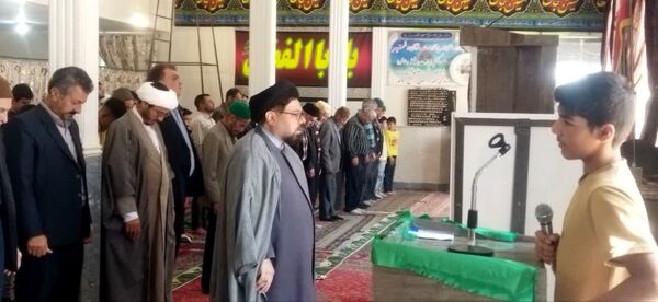 استقبال مردم شهر تیتکانلو از پرچم امام رضا(ع)