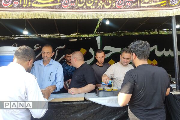 بهارستان دو در مسیر عشق؛ میزبانی فرهنگیان از زائران حسینی در عوارضی پرند