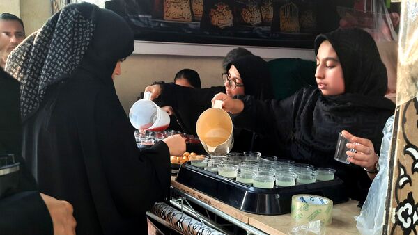 مشارکت نوجوانان عاشورایی در مراسم جاماندگان اربعین حسینی