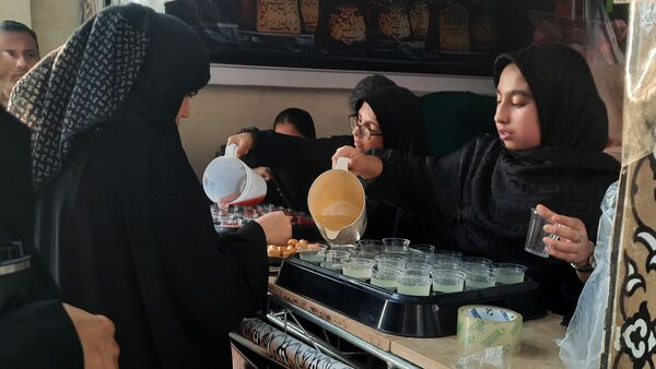 مشارکت نوجوانان عاشورایی در مراسم جاماندگان اربعین حسینی