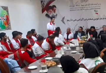 مراسم تجلیل از اعضای هلال احمر شهرستان گرمسار