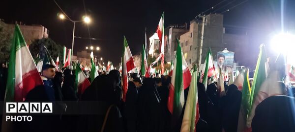 مراسم باشکوه وداع با پیکر دو شهید مطهر در نیشابور 