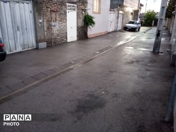 بارش رحمت الهی همراه با تگرگ در شهرستان نیشابور 