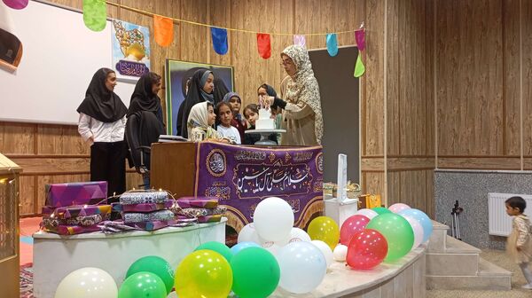 جشن روز دختر و حضور خادمان حرم امام رضا (ع) در فاروج