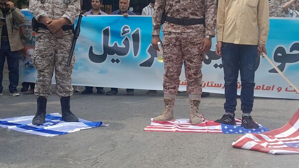  حضور بی نظیر مردن نیشابور در راهپیمایی بر علیه حمله رژیم صهیونسیتی