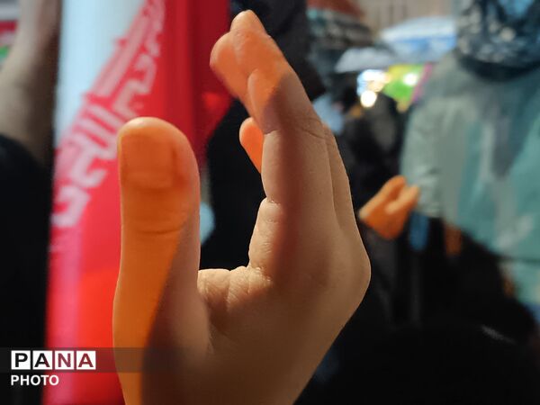 اجتماع مردمی در بیست و چهارمین شب در حمایت از جبهه حق در بلوار فضل نیشابور